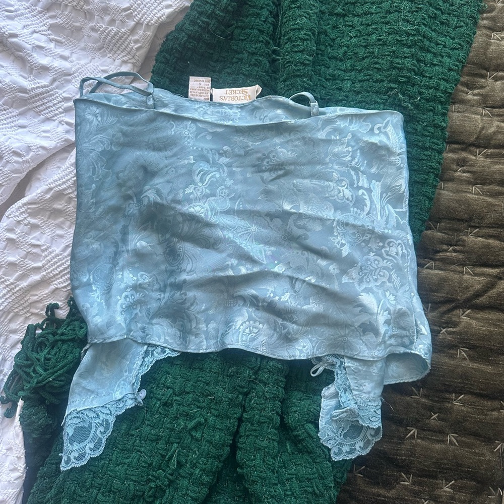 Victoria's Secret Blue Lace Detail Top - Picture 3 of 3